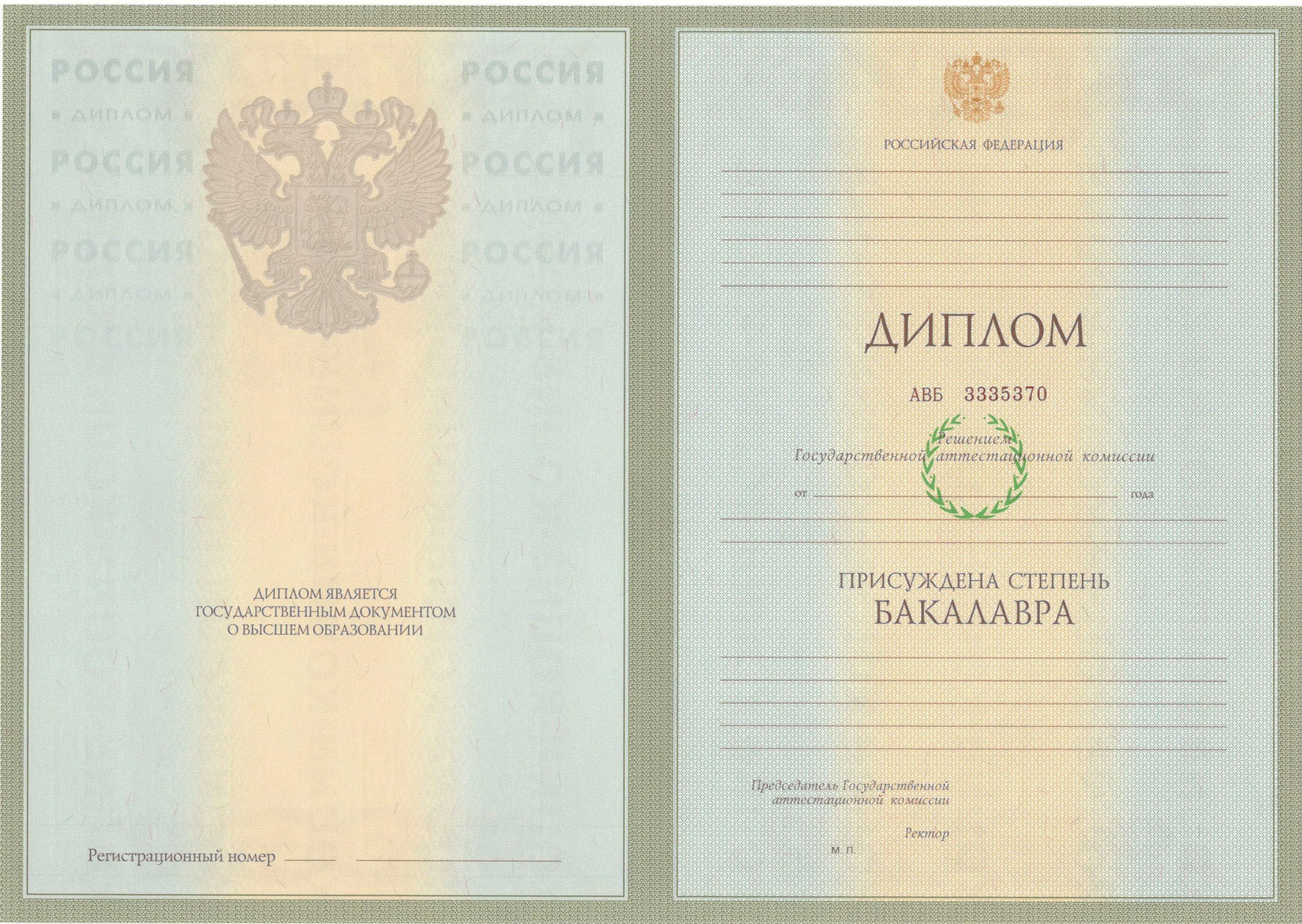 Диплом бакалавра 2003-2009 годов в Кургане